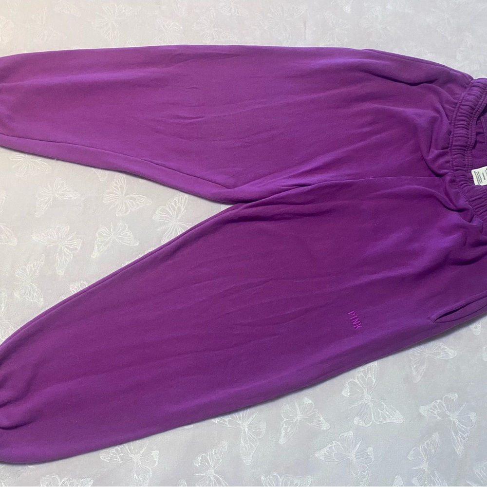PINK Victoria's Secret Vibrant Purple Joggers